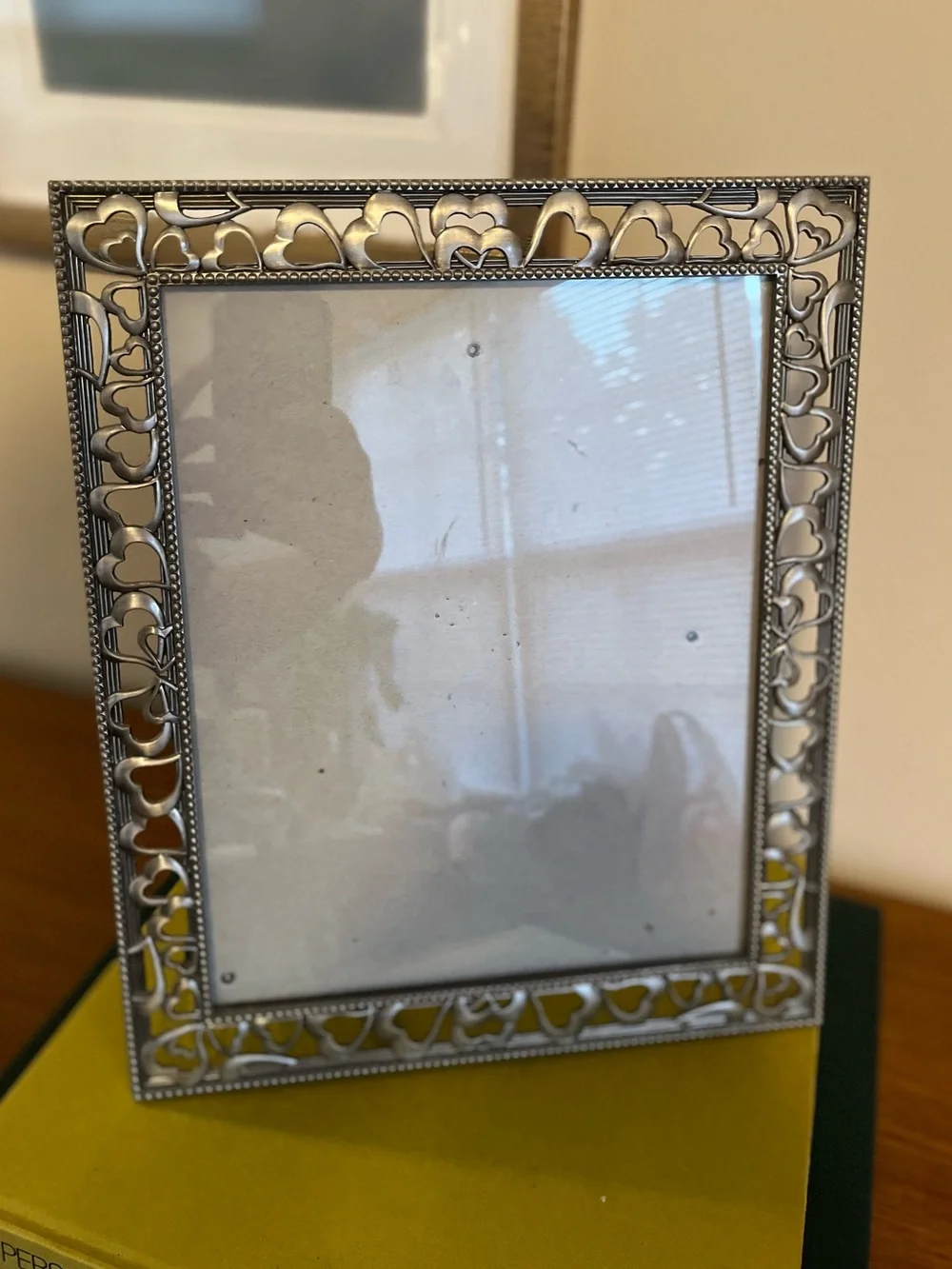 Silver Heart Shape Cutouts 8x10 Picture Frame